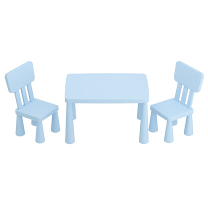 Keezi Kids Table and 2 Chairs Set Blue