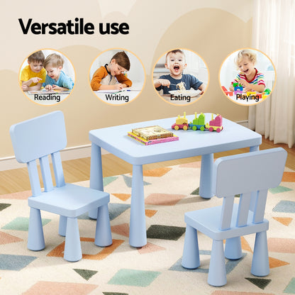 Keezi Kids Table and 2 Chairs Set Blue