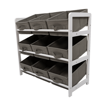 Kids Toy Box Storage Unit Drawers Childrens Bedroom Shelf Baby Nursery Furniture Grey