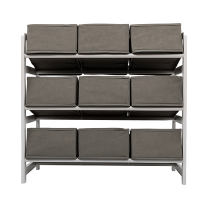 Kids Toy Box Storage Unit Drawers Childrens Bedroom Shelf Baby Nursery Furniture Grey