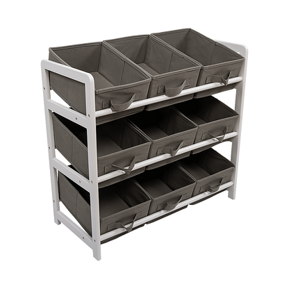 Kids Toy Box Storage Unit Drawers Childrens Bedroom Shelf Baby Nursery Furniture Grey